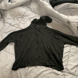 Super Soft Gray Cropped Hoodie